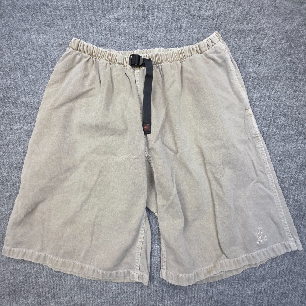 Vintage Gramicci Climbing Shorts Mens XL Beige Gorpcore Hiking Belted Cotton